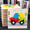 Wooden Toys 3D Puzzle Cartoon Animal Intelligence  Jigsaw Puzzle Shape Matching Montessori Toys For Children Gifts