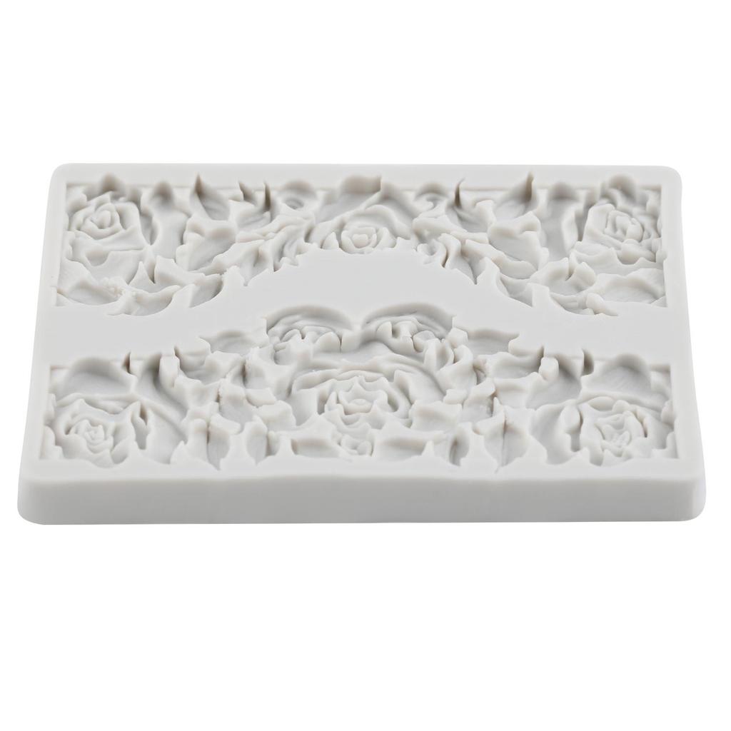 Barocker Blumenrahmen Silikonform Rosenblume Fondantformen Kuchendekorationswerkzeuge Themenkuchen Dessert Dekoriert Schokoladenbonbonform