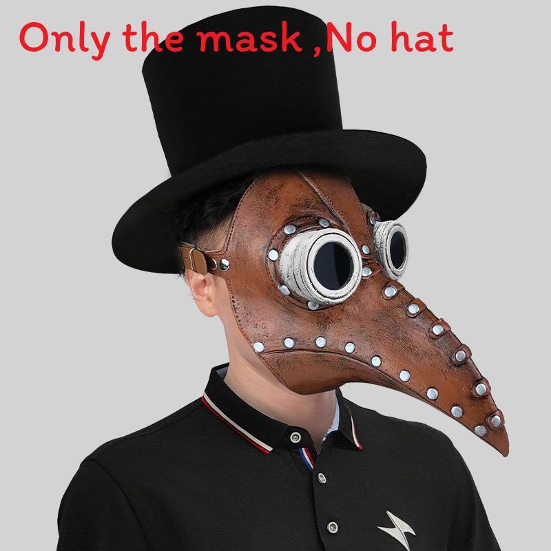 Mittelalterliche Pestdoktor Schnabelmaske Atemberaubendes Latexdesign für Halloween Cosplay und Partykleidung