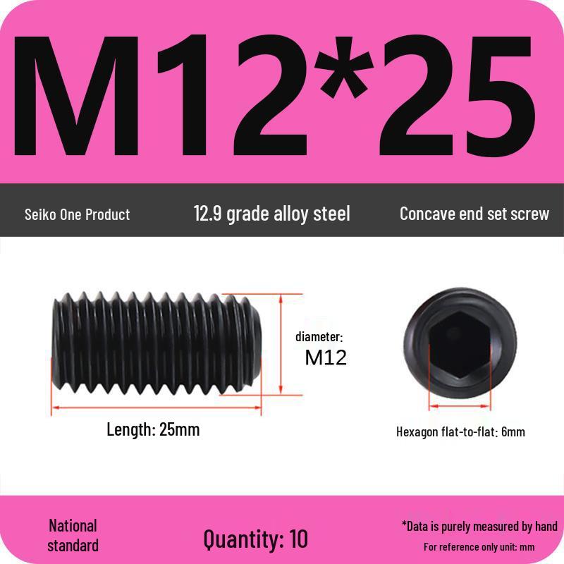 12.9 Grade Hex Socket Set Screw Grub Screw (M3-M12)