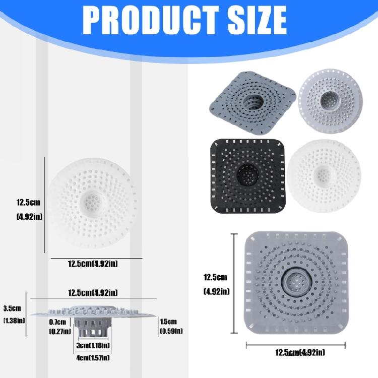 Not Clog Drain Guards Flexible Silicone Hair Catcher Reusable Strainer Odor Prevention Simple For Sink Shower Bathtubs