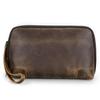 Herren Leder Clutch Tasche Handgelenkschlaufe 22x7x14cm Braun, Stilvolles Reiseaccessoire, Strapazierfähiges Material, Kompaktes Design