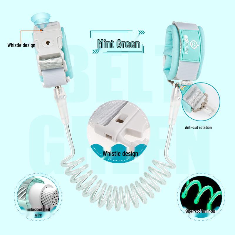 Children s Glow Whistle Anti-Lost Wristband & Stroller Leash