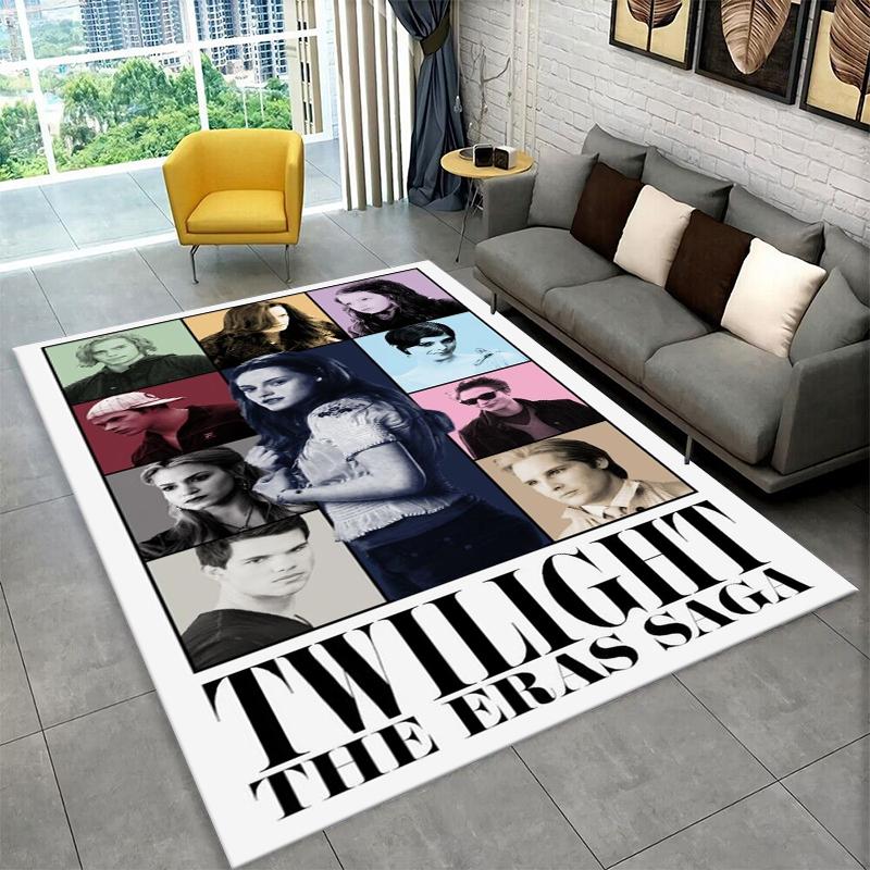 Classic Twilight Saga Edward Bella Carpet Rug for Playroom Bedroom Living Room Sofa Home Decor,kid Area Rug Non-slip Floor Mat