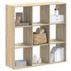 VidaXL Bookcase Sonoma Oak 102x32x102 Cm Engineered Wood, Shelf, Bookshelf, Book Holder, Cabinet of 852818