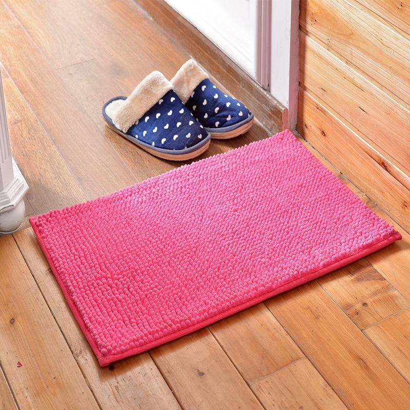 Mikrofaser Kurzhaar Chenille Fußmatte Badezimmer Wohnzimmer Türvorleger Schlafzimmer Teppich Stufenmatte Rutschfester Teppich