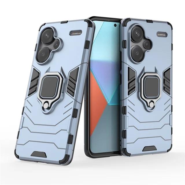 Kickstand Armor Cover For Xiaomi Redmi Note 13 12 10 11 Pro Plus 12S 10S 11S 5G Silicon Shockproof Case Redmi 12 5G 12C 10X 10A