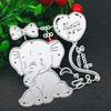 Elephant Cutting Dies Carbon Steel Embossing Die Cuts for Birthday Card Making DIY Scrapbooking Photo Album Paper Crafts
