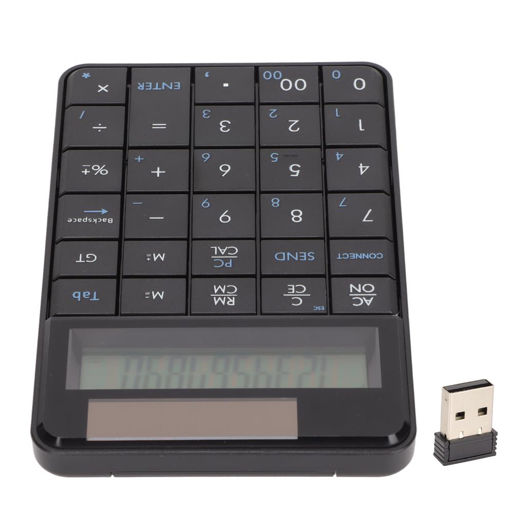 Calculator Number Pad Calculator Function 29 Keys 2.4GHz Wireless USB Plug and Play Ergonomic Design Wireless Number Pad