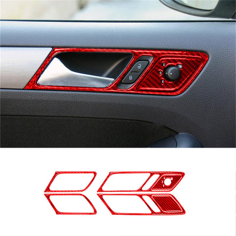 For Volkswagen Jetta 2011 2012 2013 2014 ABS Carbon Fiber Car Center Control Interior Decoration Sticker Car Accessories