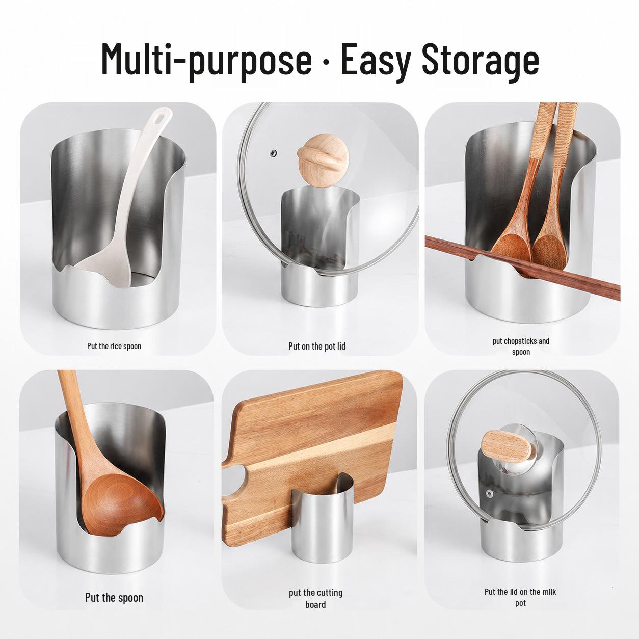 Stainless Steel Kitchen Tray: Soup Ladle Holder, Strainer, Chopstick Rest, Spoon Storage, Shovel Tray Soup Ladle Rest