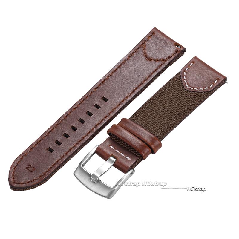 High Quality Nylon Watch Strap Quick Release 20mm 22mm for Huawei Nylon Leather Wristband Men Women Sport Waterproof Bracelet
