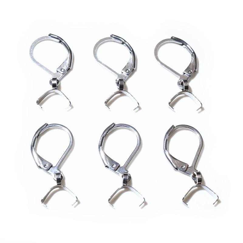 10pcs 316 Stainless Steel Black Gold Color Earring Hooks Wire DIY Earring Clips Hooks for Jewelry Making Accessories