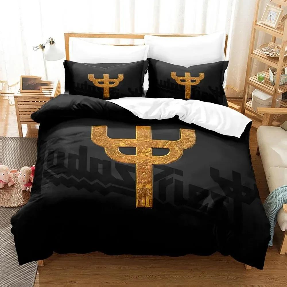 3D Print Judas Priest Hip Hop Bplus Beding Set Bedrom Soft Modern Bedspreads Comefortable Soft Duvet Cover Comfortable Quilt Cover Pilowcase