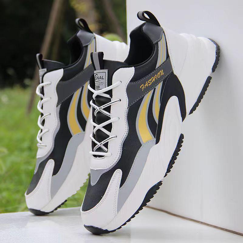 

Mesh sports casual shoes leather casual large size dad shoes comfortable and breathable 44