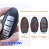 For Nissan Rogue Teana Sentra Versa Altima Maxima Sunny 2012 2011 2010 2009 2008 2007 2-4 Bottons Car Key Fob Case Shell Housing