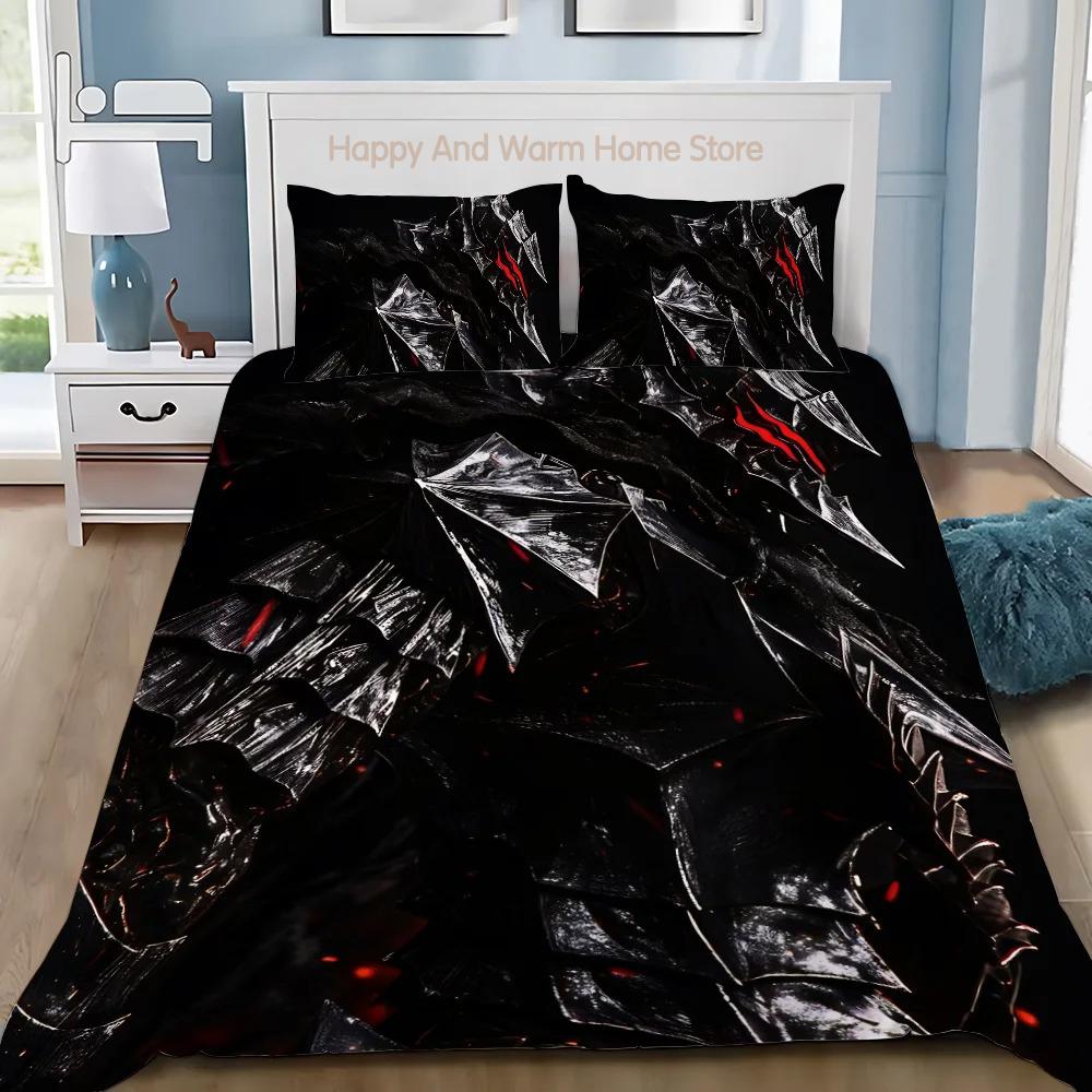 Duvet Cover Anime Berserk Pillowcase Bedding Set Adult Boy Girl Bedroom Decoration Boys Gift Single Double Large Size
