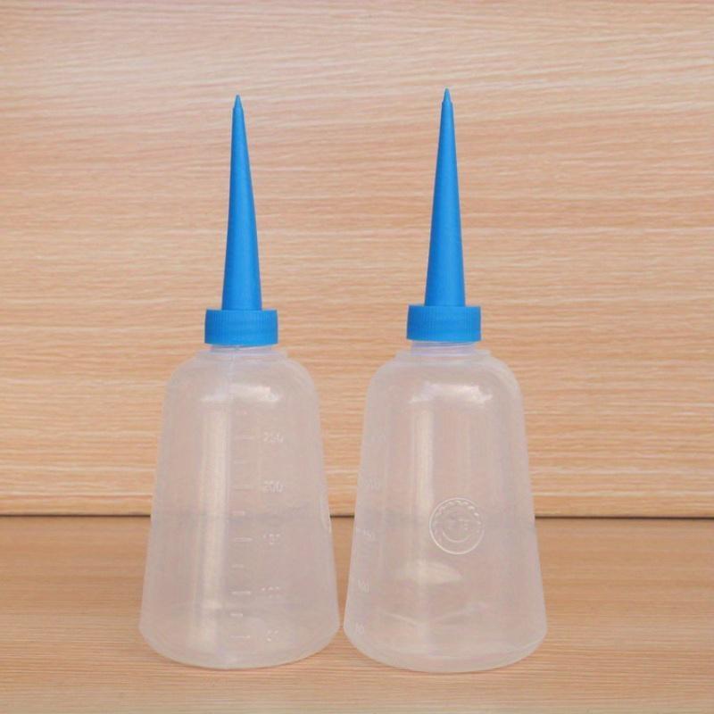 5Pcs 250ml PE Plastic Squeezable Tip Applicator Bottle Refillable Dropper with Needle Tip Caps Oil Bottles