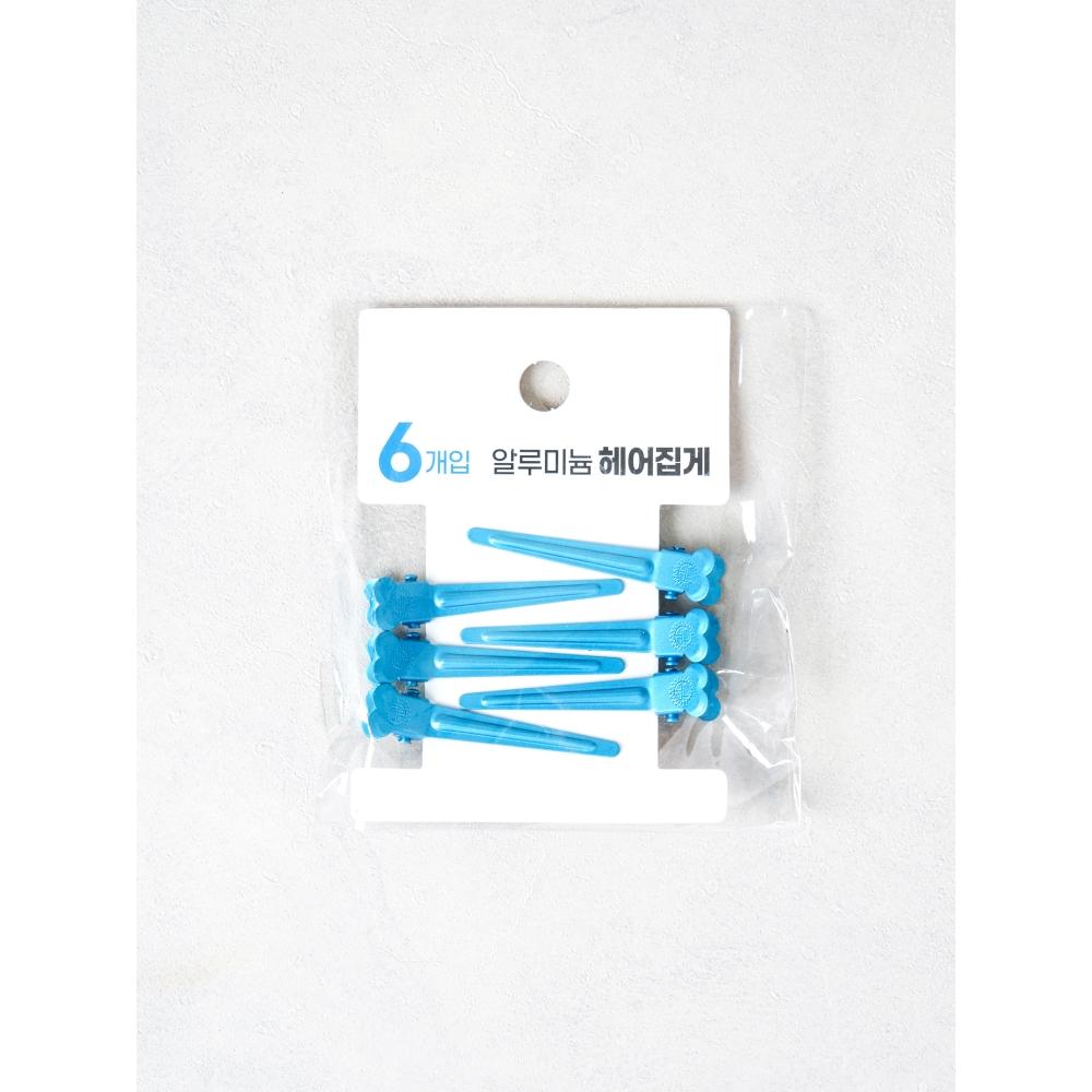 Daiso Klips Aluminiowy Mały 6 Sztuk Niebieski