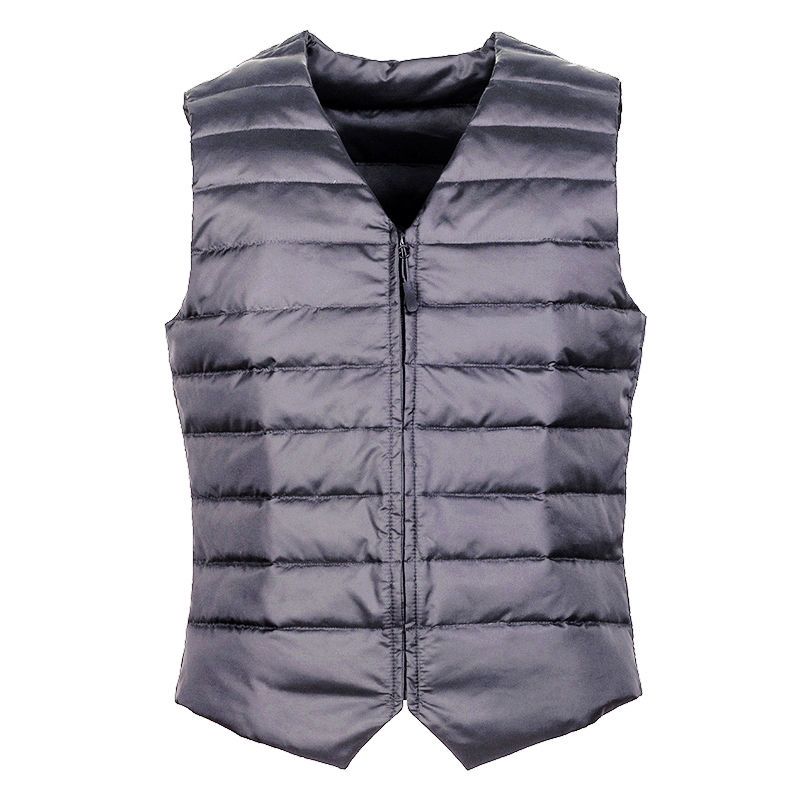 Vest Men's Thin V-neck Down Cotton Warmth Cold Protection for Young Middle-aged Fashion Korean Style New Vest