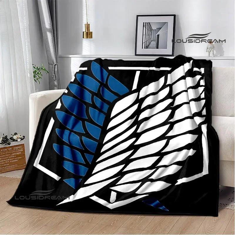 Cartoon A-Attack On Titan Printed Blankets Picnic Blanket Warm Flannel Blankets Home Bed Linings Blankets for Beds Birthday Gift