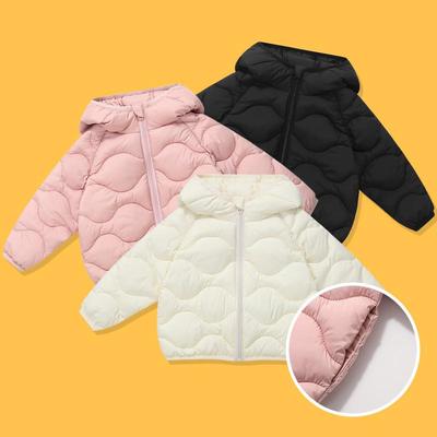 875 Chaqueta de Invierno con Capucha Acolchada de Algodón con Bolsillos para Niños - Abrigo Cálido para Niños y Niñas de Tallas Mediana y Grande
