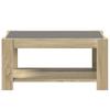 LED Coffee Table in Sonoma Oak 93 x 53 x 45 cm Particleboard