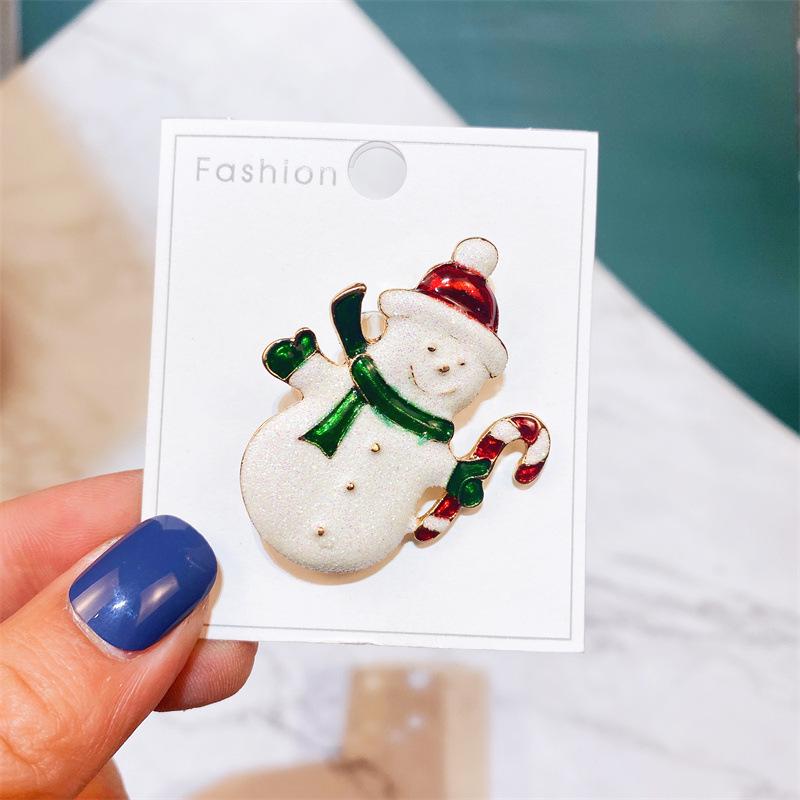 Yimu Alloy Christmas Brooch - Santa Claus & Tree Ornament Corsage