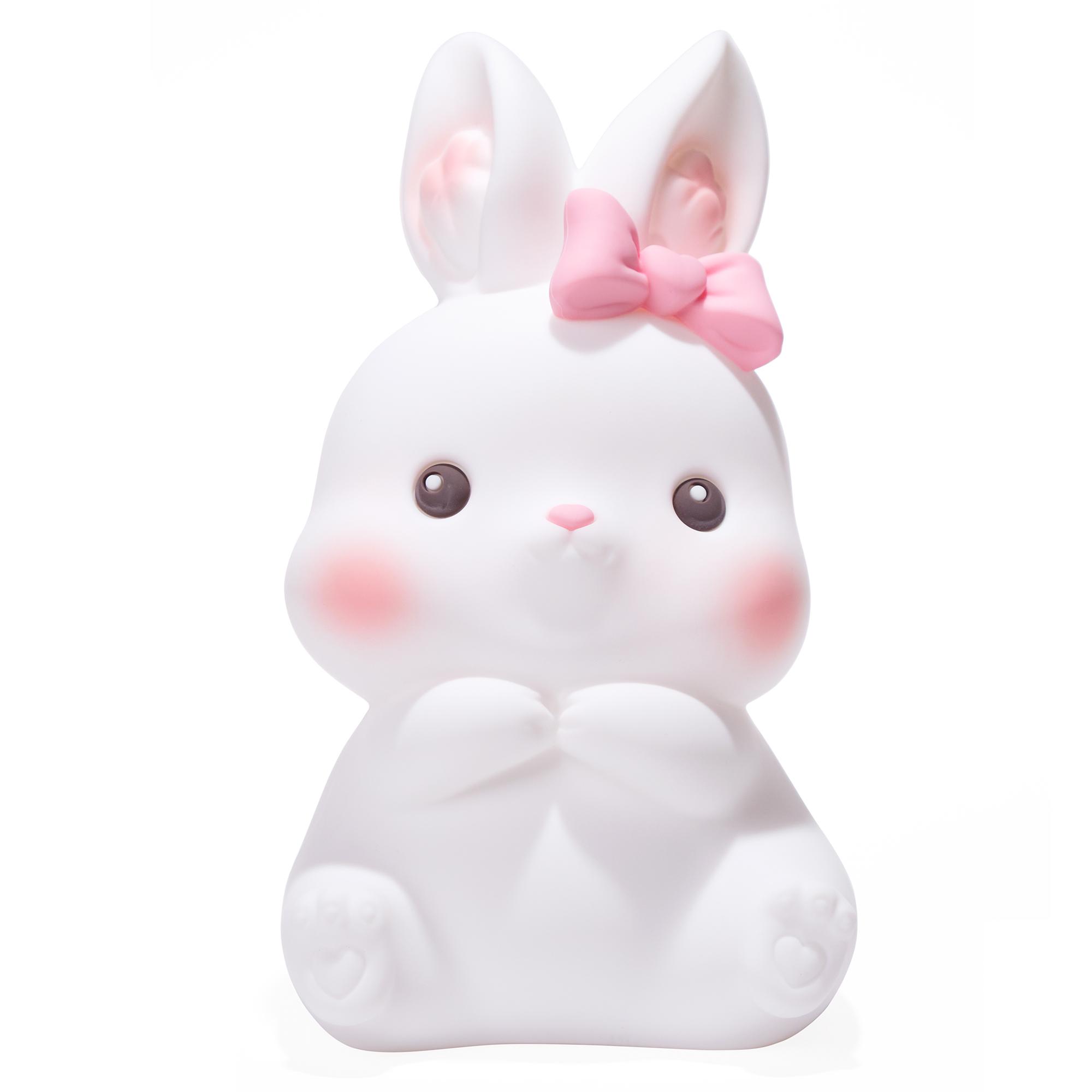 

Creative Cute Bunny Silicone Night Light Bedside Bedroom Ambient Lamp S Size White