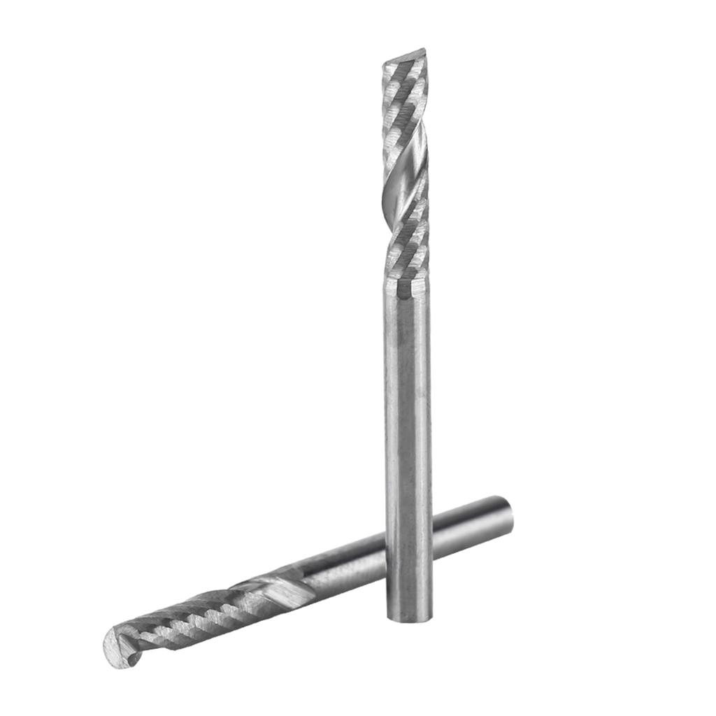 10 Stück Wolframkarbid Schaftfräser Einzahnspirale CNC Fräser 3,175x17mm