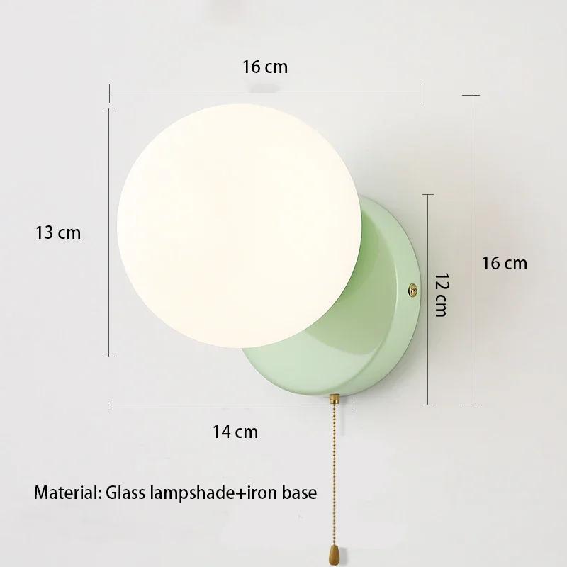 Nordic Cream Style Wall Light Modern Minimalist Corridor Hanging Lamp French Creative Internet Red Bedroom Bedside Lamps Torch