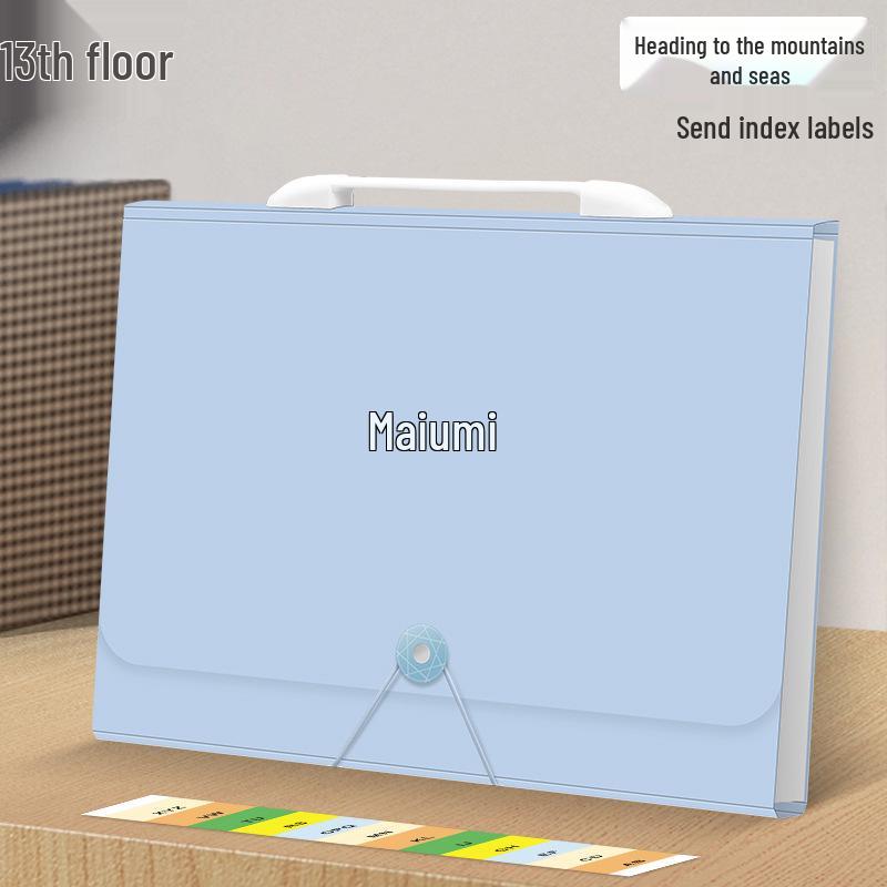 8965 Large Capacity A4 Accordion Folder for Students - Multi-Layer Test Paper Storage Bag