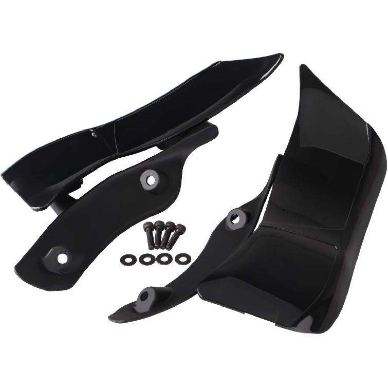 ABS Black Side Wing Adjustable Windshield Air Deflector for Harley Road Glide FLTRX 2015-2023