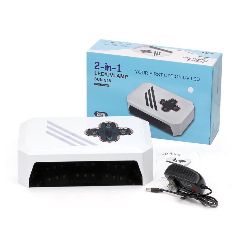 S18 Dual-Hand LED Gel Nail Lamp: 268W Touch Screen Manicure Machine