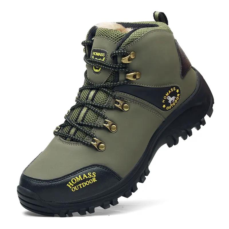 2024 New Trend Men's High-Top Non-Slip Hiking Shoes Hiking Outdoor Wear-Resistant Platform Travel Shoes
