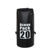 20L Motorcycle Waterproof Black Dry Bag with Shoulder Strap for Swimming Hiking