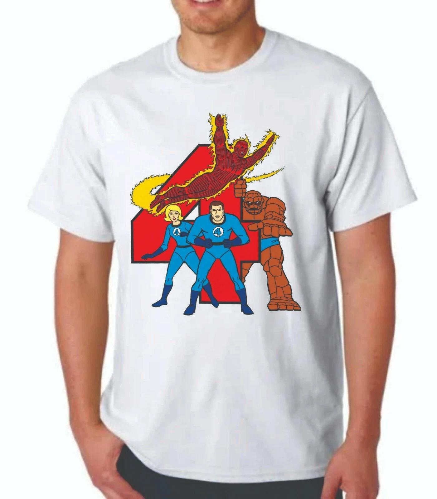 THE FANTASTIC FOUR 1960 s CARTOON T-shirt T-T-shirt CLASSIC CARTOON 4 CEREAL XL
