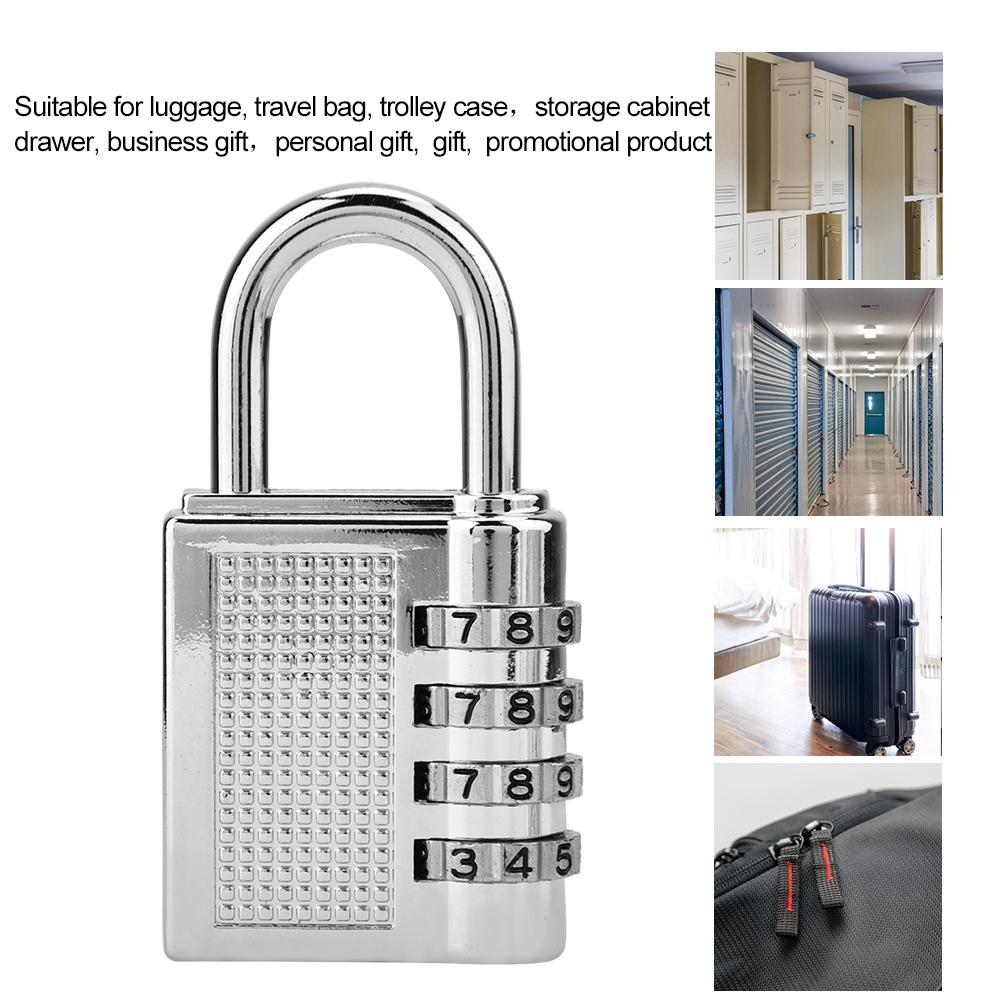 4-digit Combination Password Padlock Gym Drawer Padlock(Black)