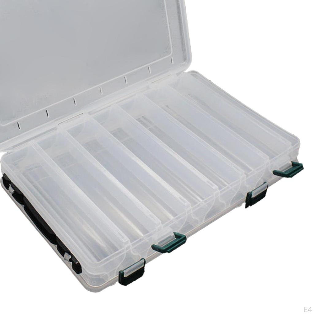 Fishing Tackle Box Container Lure Case, Hooks Lightweight Double Sided Removable Handle