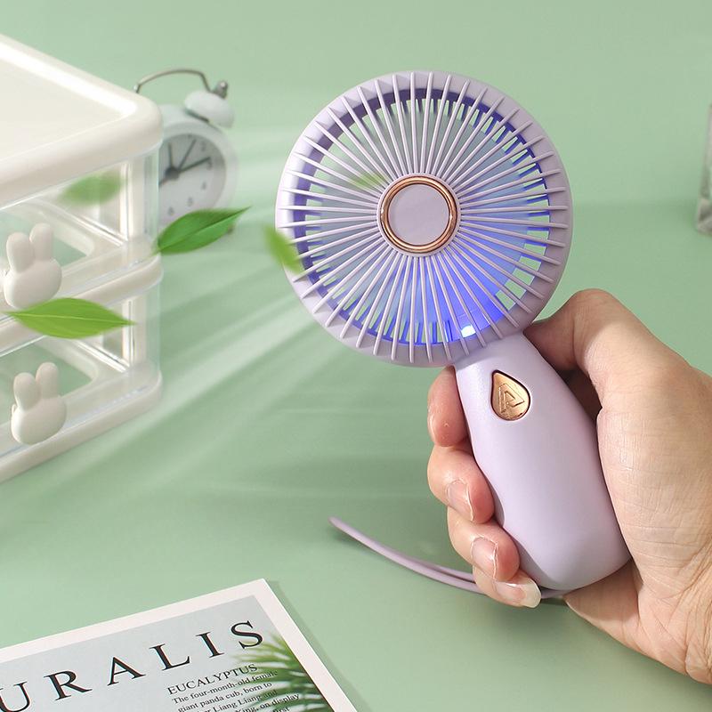 Mini-Handheld-Kleinventilator, tragbar, tragbar, leise, Büro-Schreibtisch, Student im Schlafsaal, Aufladen, Outdoor-Handventilator, klein