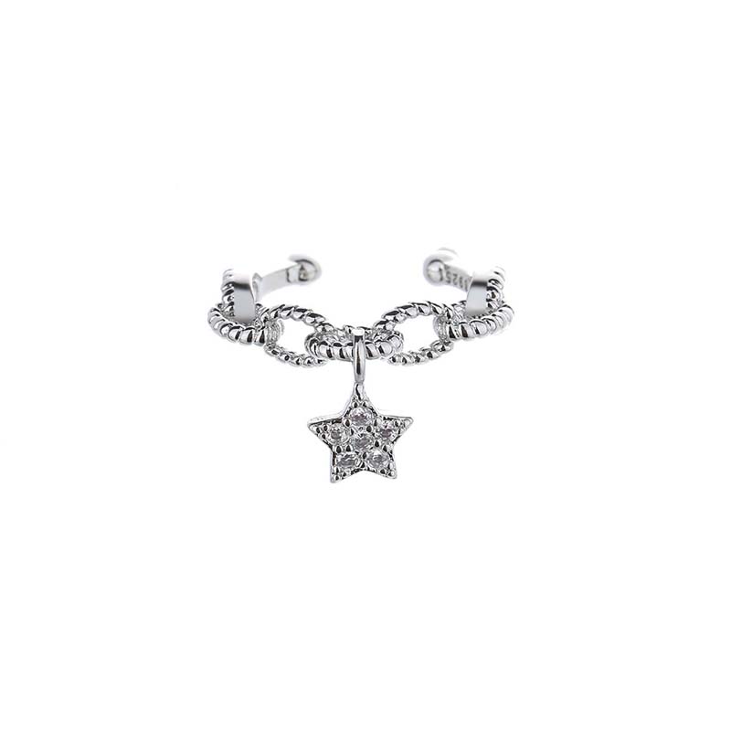 Shining Zircon Star No Piercing Ear Cuff Earrings for Woman Fake Piercing Earcuff Clips Earrings for Women Cuffs Jewelry Gift