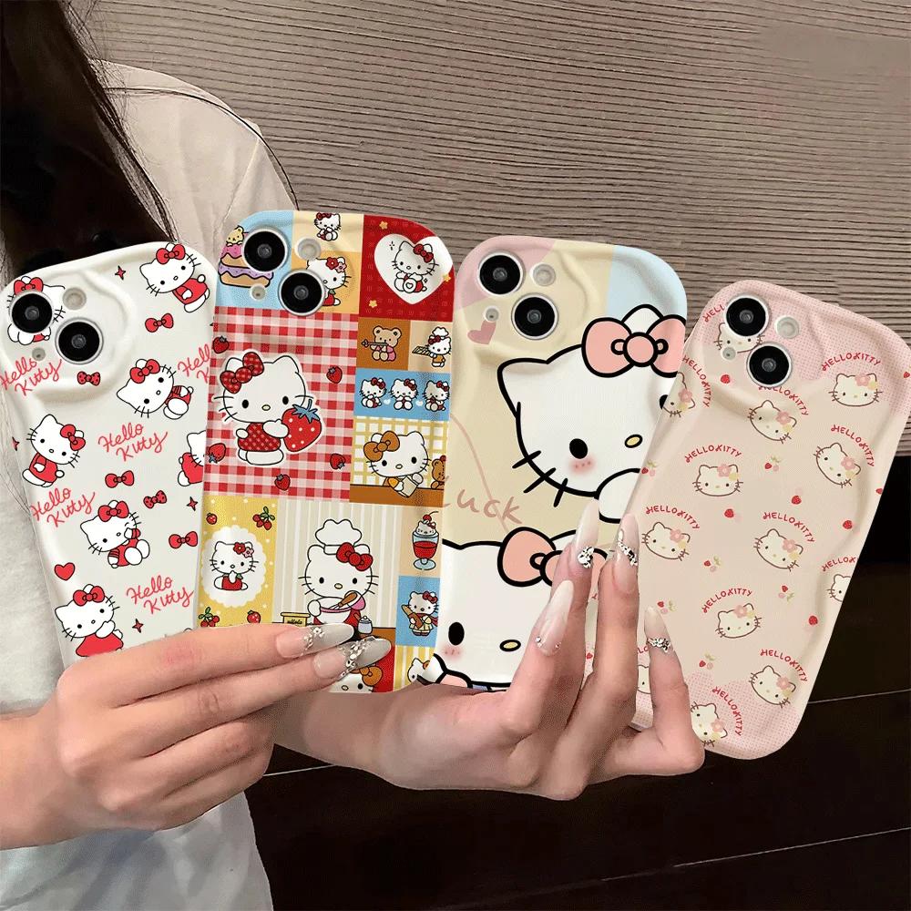 INS Kawaii Hello Kitty Casing For Xiaomi Redmi 15C 15 Note 15 Pro 14C 13C Note 14 13 12 Pro Plus A7 Pro 5G Trendy Phone Case
