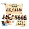 Family Parent Child Activity 3D Nativity Bead Craft Kit for Christmas Decoration, DIY Beaded Winter Holiday Ornaments Scene Figurine Set Adults