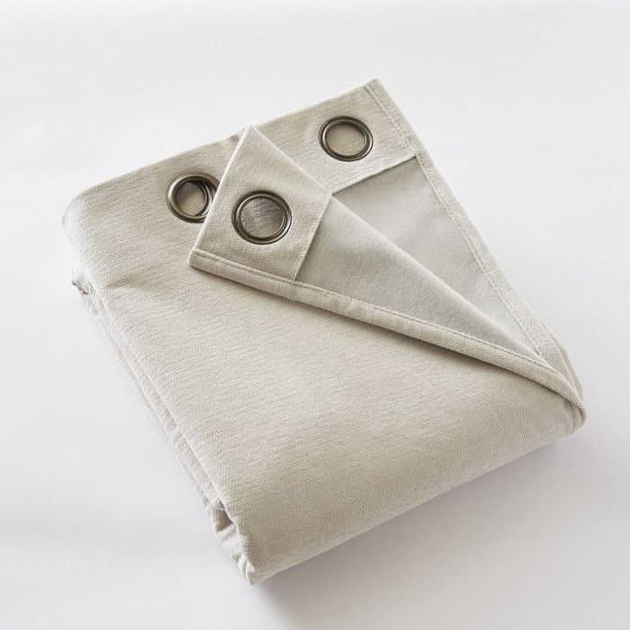 "Bjorn" 100% Opaque, Soundproof and Thermal Blackout Curtain with Fleece Lining - Bjorn Pampa - 1 Blackout Panel + Fleece 140 X 240 Cm