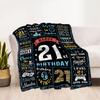 1pc 21th Birthday Celebration Blanket Soft and Warm for Sofa Office Camping Travel Livingroom Great Gift for Friends and Family Comfortable