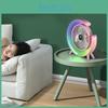 Stylish Colorful Led Desk Fan Portable Usb Rechargeable Mini Fan For Home And Office