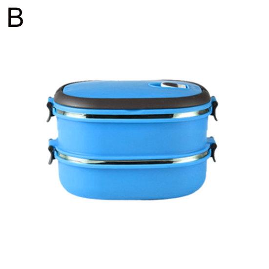 1/2/3 Layer Rectangle Stainless Steel Thermal Lunch Box Food Storage Container