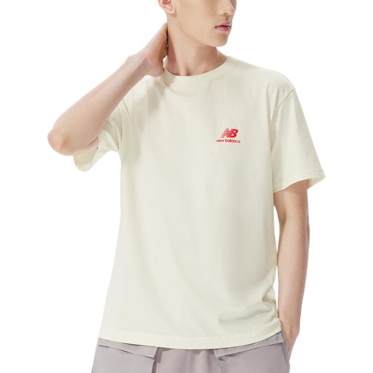 New Balance T Shirt Men's Ivory White AMT22395-IV