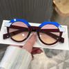 Round Shape Sunglasses Women Vintage Style Patchwork Color Woman Sun Glasses Holiday Travelling Women Glasses