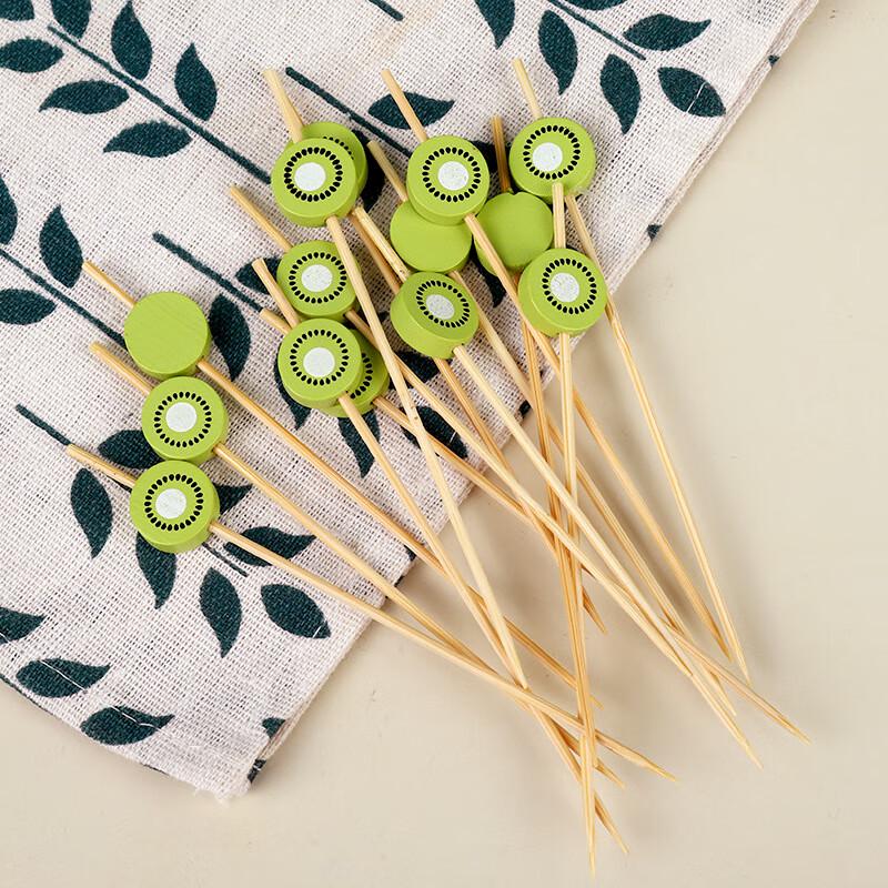 ZISIZ Creative Colored Bamboo Fruit Picks